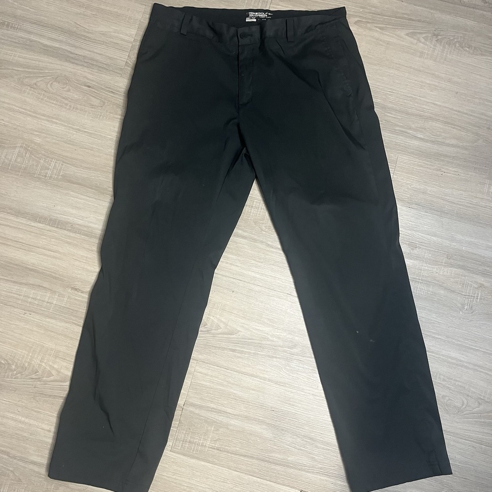 Nike Golf Pants Mens 34x30 (Fits 34x29) Black Tour Performance Dri-FIT Stretch